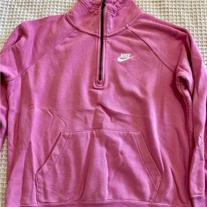 Nike Pink Pullover with Half-Zip